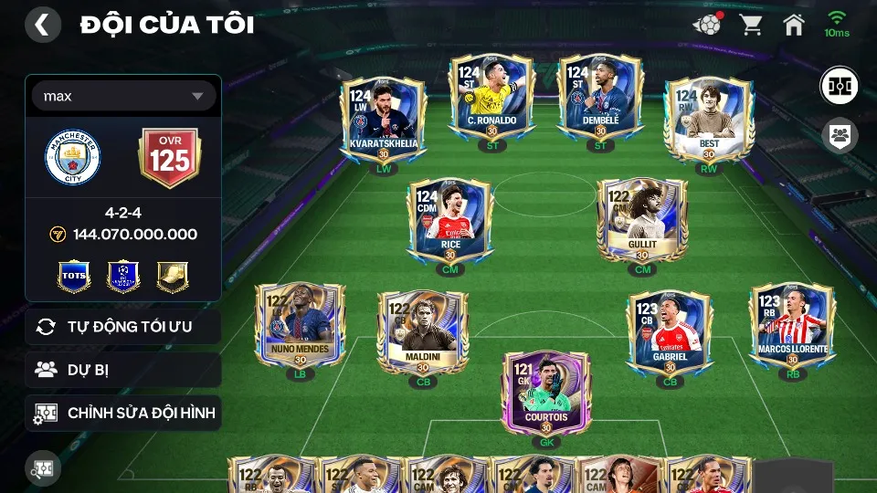 Tài khoản game: ACC OVR 125